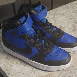 Nike Kids Royal Blue and Black High-Top Sneakers